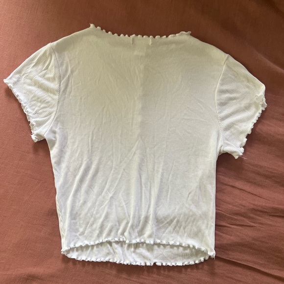 Bozzolo fancy white ruffle tee - Picture 3 of 4